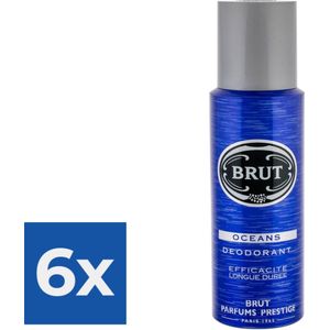 Brut deo spray oceans 200 ml - Voordeelverpakking 6 stuks