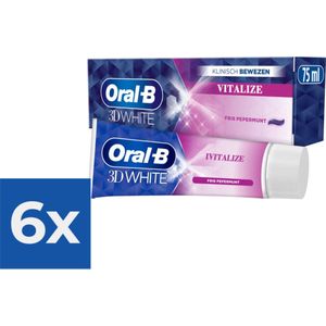 Oral B - Tandpasta - 3D White - Vitalize - 75ml x 6