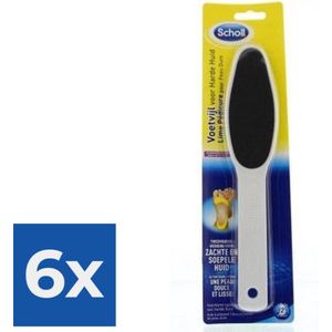 Scholl Voetvijl voor Harde Huid - Dubbelzijdig Carbon - 1 stuk - Voordeelverpakking 6 stuks
