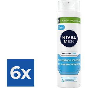 NIVEA MEN Scheergel - Sensitive Cooling - 6 x 200 ml