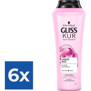 Gliss-Kur Shampoo  Liquid Silk 250 ml - Voordeelverpakking 6 stuks