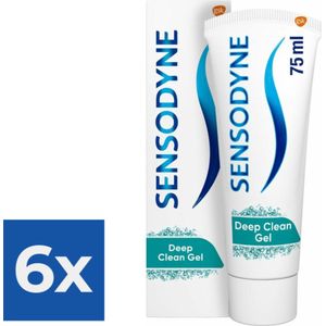 Sensodyne Tandpasta Deep Clean Gel 75 ml - Voordeelverpakking 6 stuks