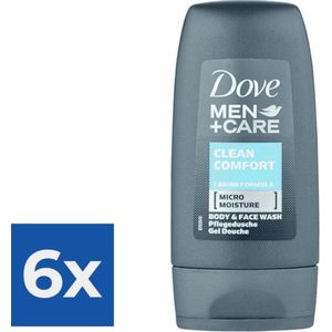 Dove Men Mini Douchegel Clean Comfort 50 ML - Voordeelverpakking 6 stuks