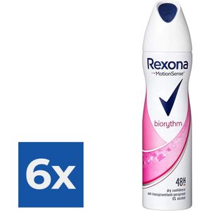 Rexona Deospray  Biorythm 150 ml - Voordeelverpakking 6 stuks