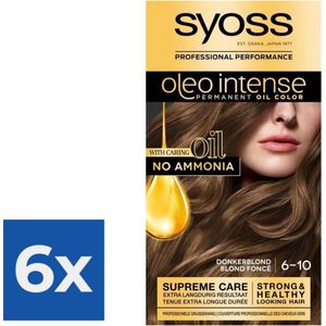 SYOSS Oleo Intense 6-10 Donkerblond Haarverf - 1 stuk - Voordeelverpakking 6 stuks