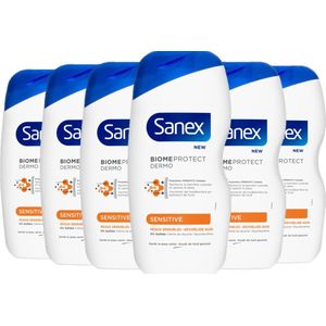 Sanex Douchegel - Dermo Sensitive - Voordeelverpakking 6 x 500 ml