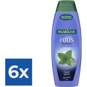 Palmolive Anti Roos Shampoo met Wilde Munt-Extract 350 ml - Voordeelverpakking 6 stuks