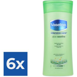 Vaseline Aloe Soothe - 200 ml - Bodylotion - Voordeelverpakking 6 stuks