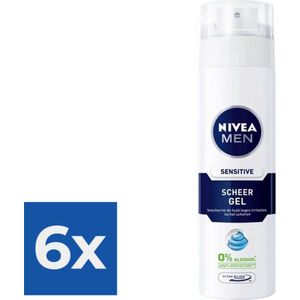 Nivea Men Scheergel Sensitive 200 ml - Voordeelverpakking 6 stuks