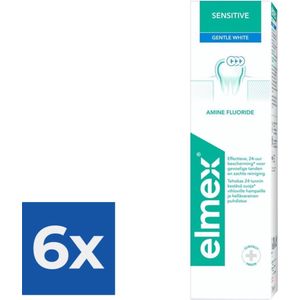 Elmex Tandpasta Sensitive Whitening 75 ml - Voordeelverpakking 6 stuks