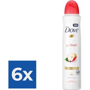Dove Deospray - Go Fresh Apple & White Tea 250ml - Voordeelverpakking 6 stuks