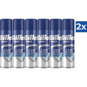 Gillette Scheergel - Series Moisturizing - Cacaoboter - 12 x 200 ml