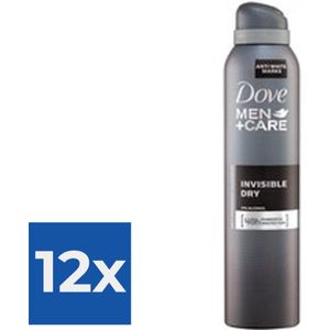 Dove Deodorant Spray XL - Men Invisible Dry - 12 x 250 ml