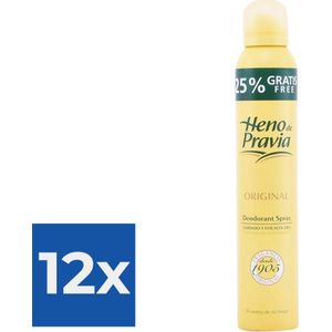 Deodorant Spray Original Heno De Pravia (200 ml) - Voordeelverpakking 12 stuks