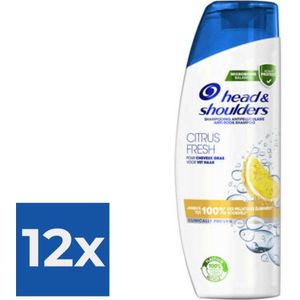 Head & Shoulders Citrus Fresh Shampoo 285 ml - Voordeelverpakking 12 stuks