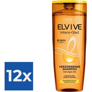 L’Oréal Paris Elvive Intens Glad Shampoo - 250 ml - Voordeelverpakking 12 stuks