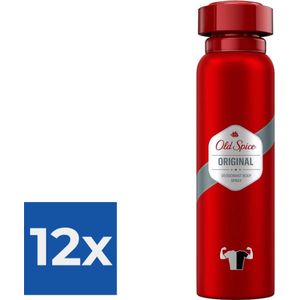 Old Spice Original Spray - 150 ml - 1 stuk Deodorant - Voordeelverpakking 12 stuks