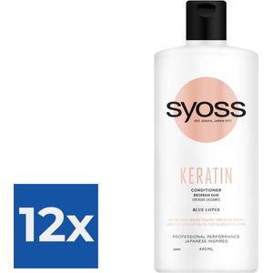 Syoss Keratin Conditioner 440 ml - Voordeelverpakking 12 stuks