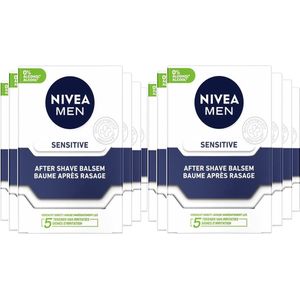 NIVEA - After Shave Balsem - Sensitive - Voordeelverpakking 12 x 100 ml