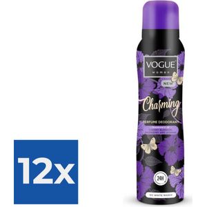 Vogue Charming Parfum Deodorant 150 ml - Voordeelverpakking 12 stuks