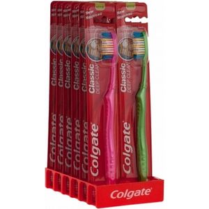 Colgate Tandenborstel  Classic Deep Clean Medium- 1 tandenborstel - Voordeelverpakking 12 stuks