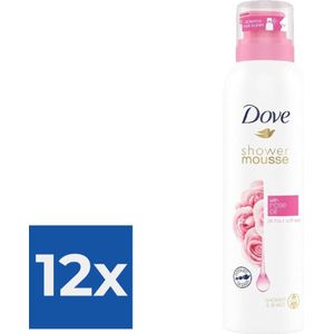 Dove Rose Oil - 200 ml - Shower Foam - Voordeelverpakking 12 stuks
