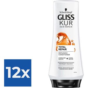 Gliss-Kur Conditioner Total Repair 200 ml - Voordeelverpakking 12 stuks