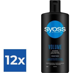 Syoss Shampoo 440ml Volume - Voordeelverpakking 12 stuks