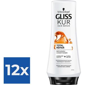 Gliss Kur Conditioner Total Repair 200 ml - Voordeelverpakking 12 stuks