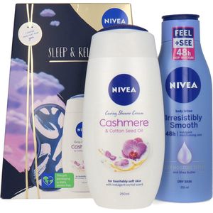 Geschenk Nivea  Sleep & Relax (douchegel 250 ml- bodylotion 250 ml- oogmasker) - Voordeelverpakking 12 stuks