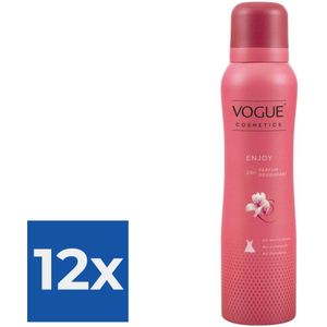 Vogue Enjoy Parfum Deodorant 150 ml - Voordeelverpakking 12 stuks