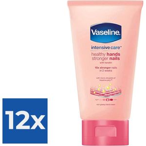 Vaseline Handcreme - Healthy hands & stronger nails 75 ml - Voordeelverpakking 12 stuks