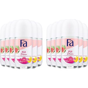 Fa Deo Roll-on Women - Fiji Dream 50 ml. GLAS - Voordeelverpakking 12 stuks