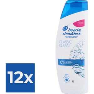 Head & Shoulders Classic Clean - Anti-Roos Shampoo 500ml. - Voordeelverpakking 12 stuks