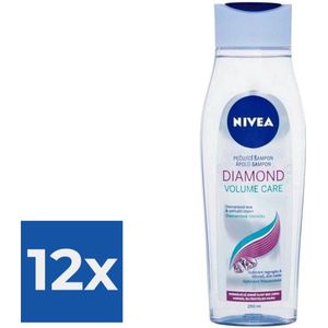Nivea Shampoo - Diamond Volume Care 250 ml - Voordeelverpakking 12 stuks