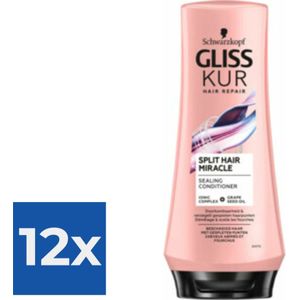 Gliss Split Hair Miracle Conditioner 200ml - Voordeelverpakking 12 stuks