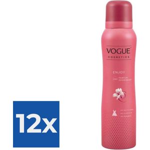 Vogue Deospray Enjoy - 150 ml - Voordeelverpakking 12 stuks