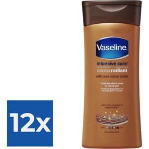 Vaseline Cocoa Radiant Intensive Care Bodylotion - 200 ml - Voordeelverpakking 12 stuks