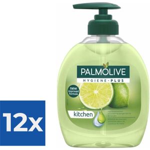 Palmolive Handzeep Hygiëne-Plus Anti Bacterieel - Limoen - 300 ml - Voordeelverpakking 12 stuks