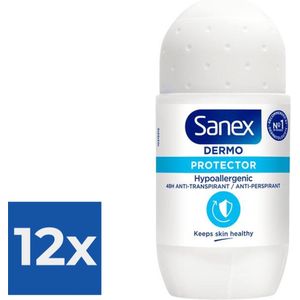 Sanex Deo Roller Dermo Protector 48H Formule - 12 x 50 Ml