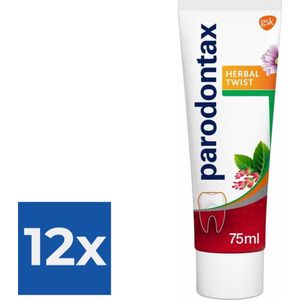 Parodontax - Herbal Twist - Tandpasta - 75ml x 12 - Gember & Munt