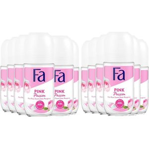 Fa Deo Roll-on Women - Pink Passion 50 ml - Voordeelverpakking 12 stuks