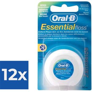 Oral-B Essential - 50 m - Flosdraad - Voordeelverpakking 12 stuks