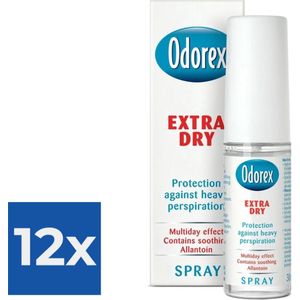 Odorex Extra Dry Pomp - Deodorant - 30 ml - Voordeelverpakking 12 stuks
