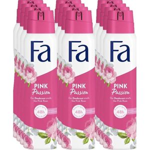 Fa - Pink Passion - Deodorant Spray - 150ml - Voordeelverpakking 12 stuks