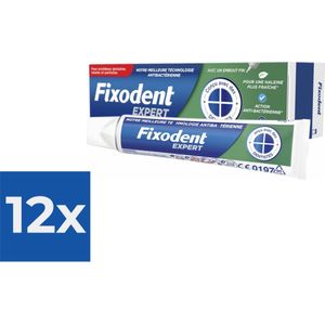 Fixodent Kleefpasta Plus Duo Bescherming Premium 40 gr - Voordeelverpakking 12 stuks