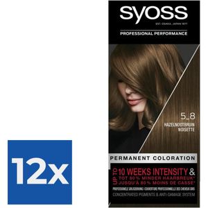 SYOSS Color baseline 5-8 Hazelnootbruin - 1 stuk - Voordeelverpakking 12 stuks