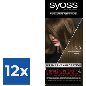 Syoss - Haarverf - 5_8 - Hazelnootbruin - 115ml x 12