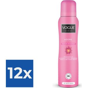 Vogue Adore Parfum Deodorant 150 ml - Voordeelverpakking 12 stuks