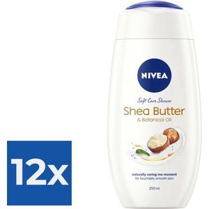 Nivea Douchegel - Shea Butter & Botanical Oil 250ml - Voordeelverpakking 12 stuks
